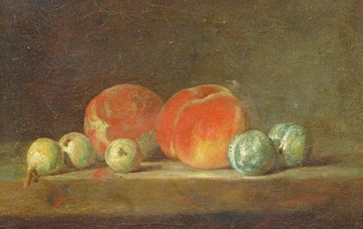 Peaches, Pears and Plums on a Table by Jean Baptiste Simeon Chardin